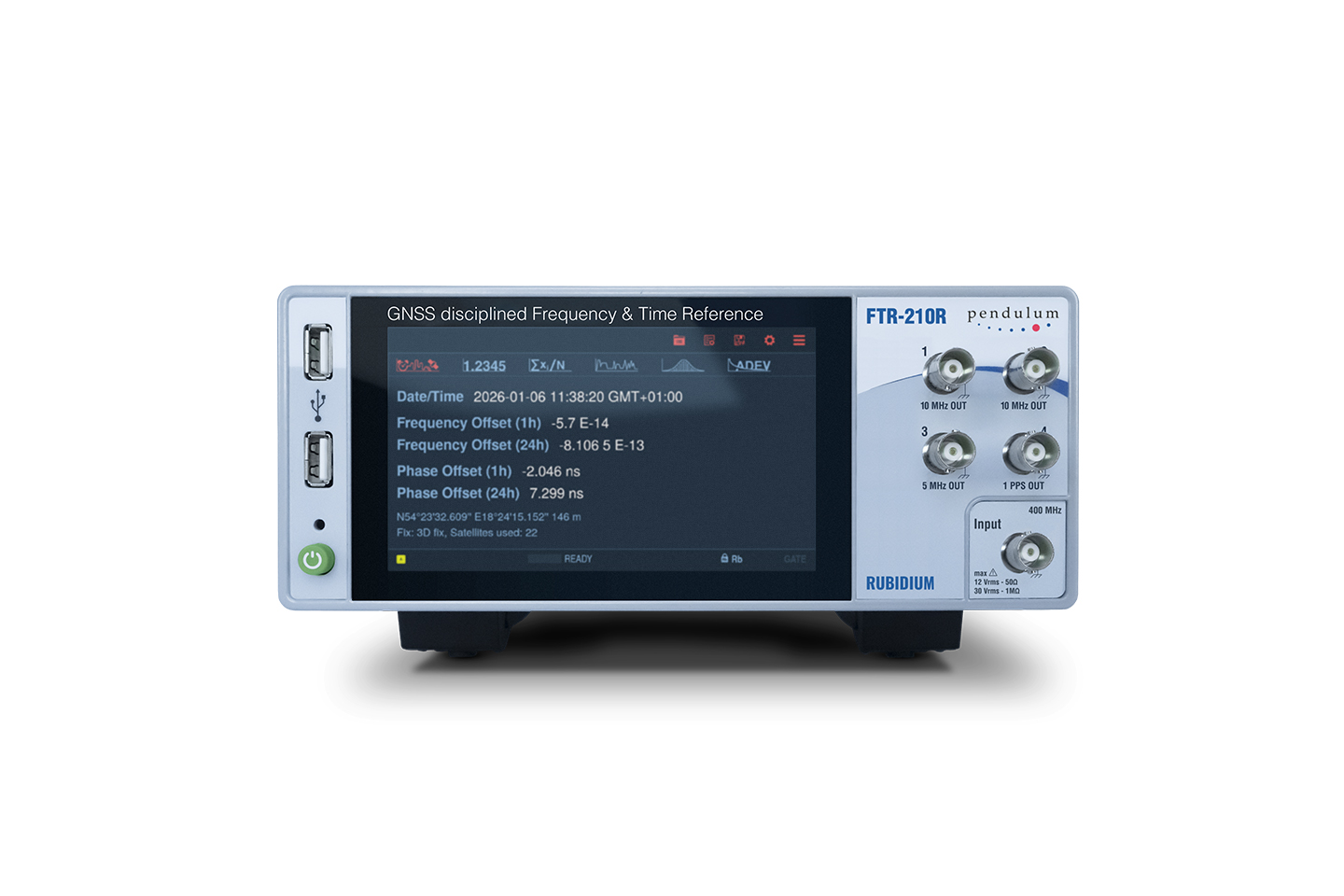 FTR-210R｜GNSS 鎖定銣原子頻率與時間參考源